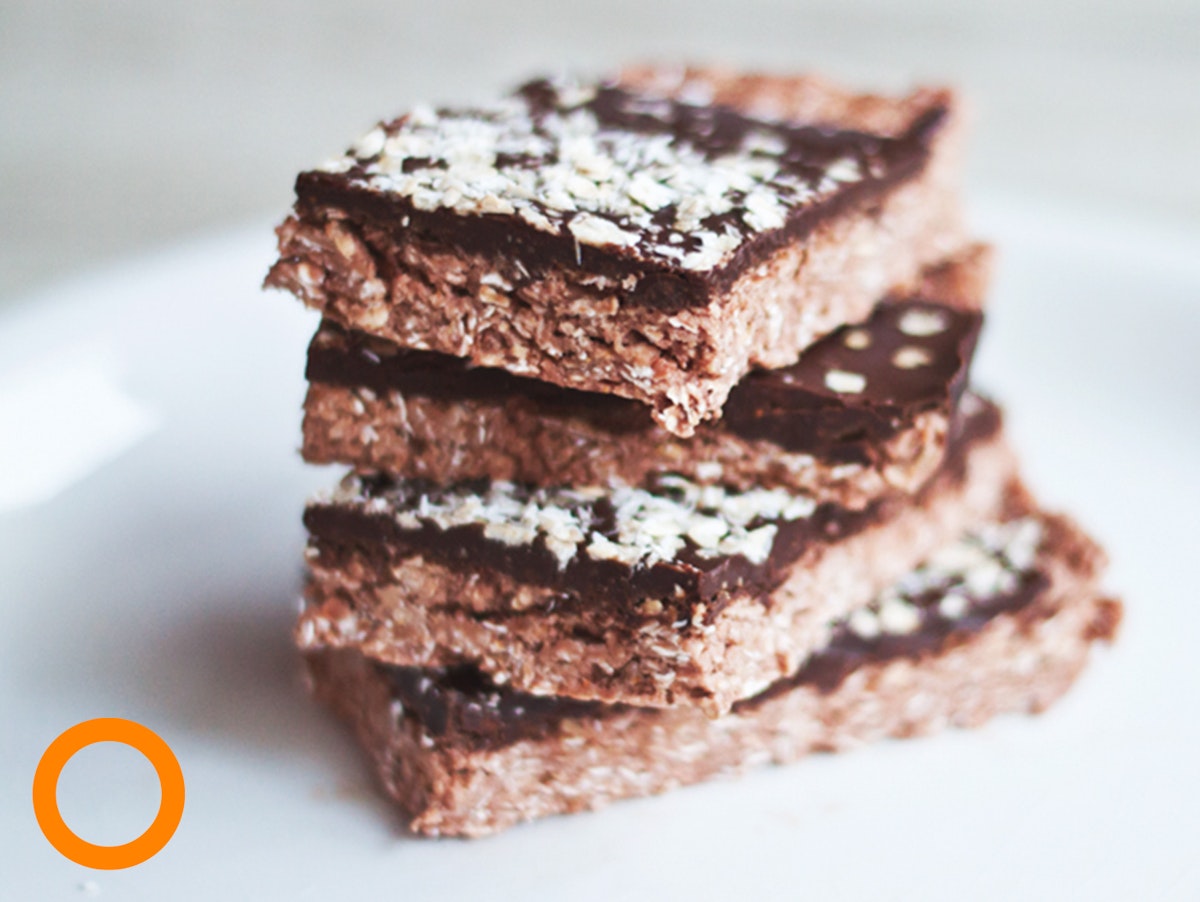 Oat chocolate fudge squares Orangefit