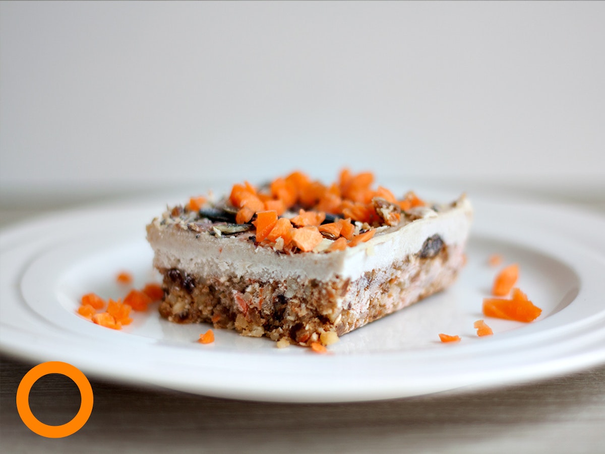 Plant-based carrot cake bars