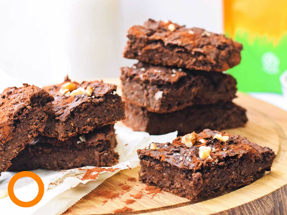 Protein-rich chickpea brownies