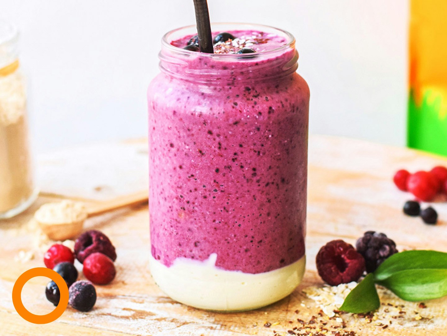 Proteinreicher Rote-Früchte-Smoothie