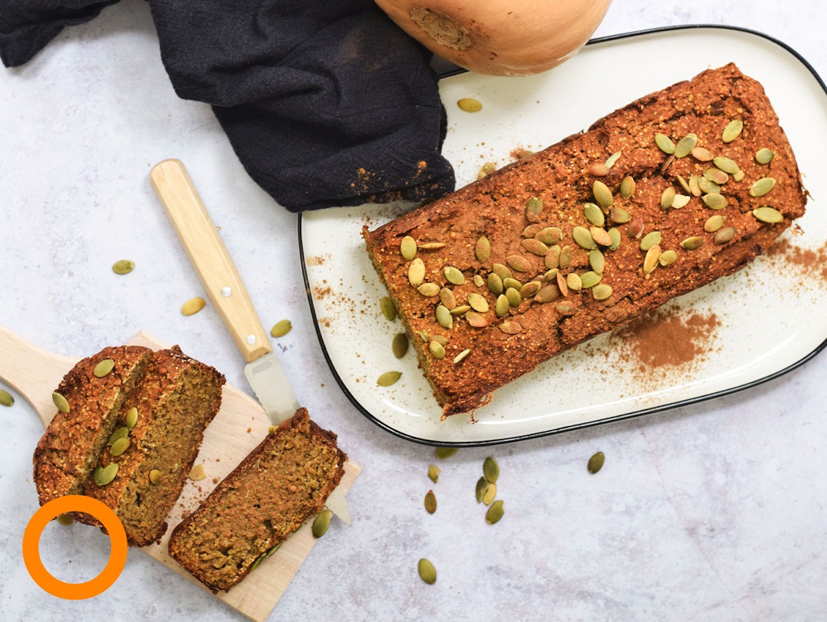 Protein-rich pumpkin bread