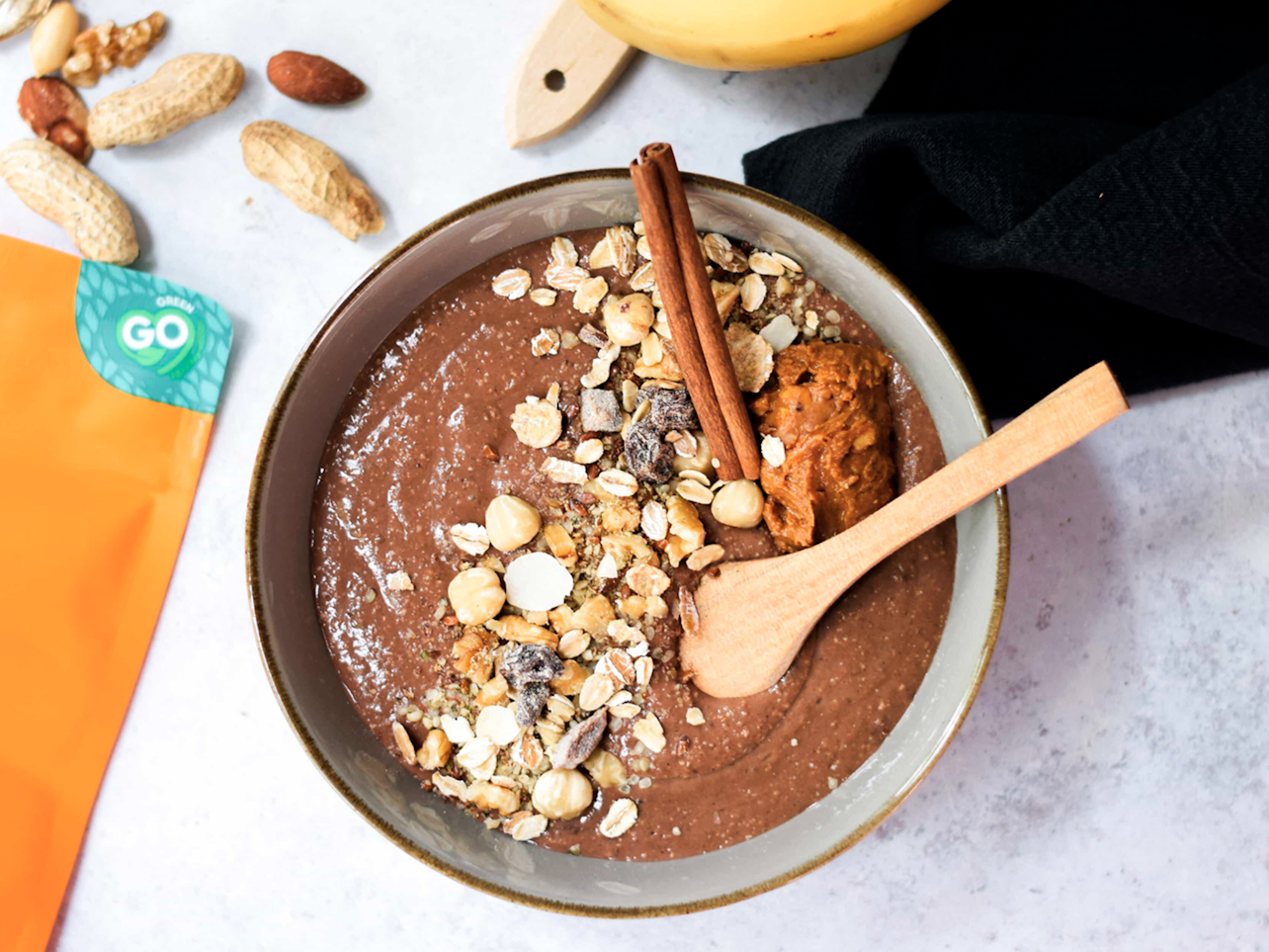 eiwitrijke-chocolade-smoothiebowl