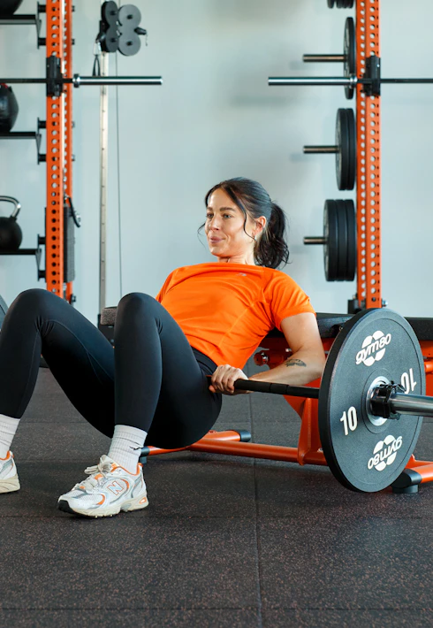 Startpositie hip thrust na set-up